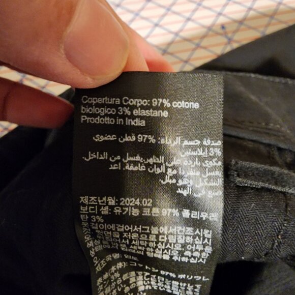 All Saints Women’s Chino style Trousers Dirty on back of leg Black Size 32 - Picture 13 of 15